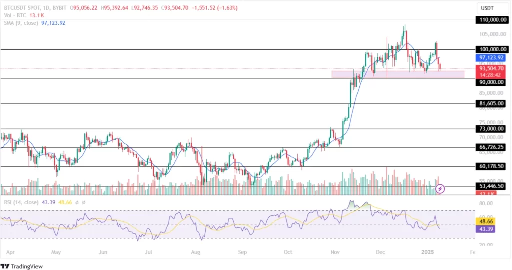 Bitcoin Price Analysis 09th January 2025