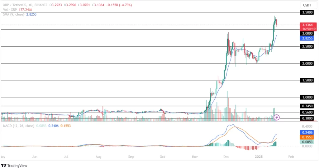 XRP Price Analysis 18-1-25